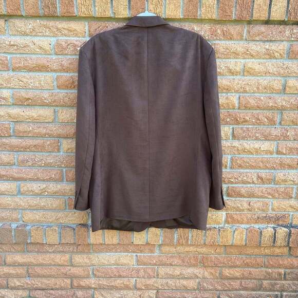 Barrington Faux Suede Sport Coat Mens 40R Brown Blazer - Picture 5 of 12
